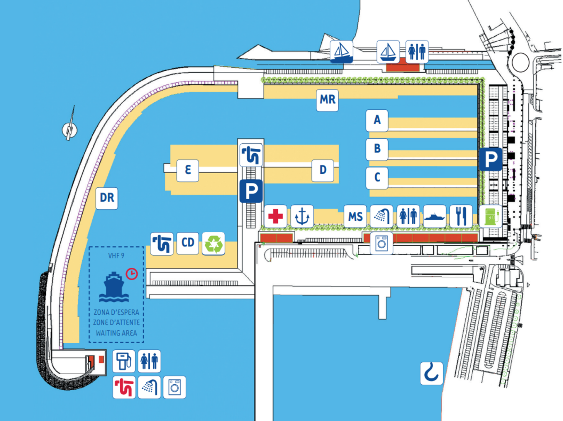 Map of the port